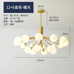Nordic Magic Glass Ball Chandelier: Luxury Pendant Light for Living Room, Bedroom, Kitchen