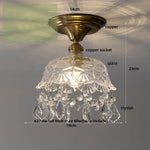 Wood LED Ceiling Light Milk Yellow Resin Plafond Lamp Modern Nordic Decor