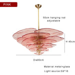 Amber Glass Ceiling Chandelier for Elegant Living Room Decor.
