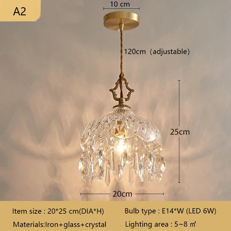 Medieval Crystal Wall Lamp Luxury Glass Ceiling Lights