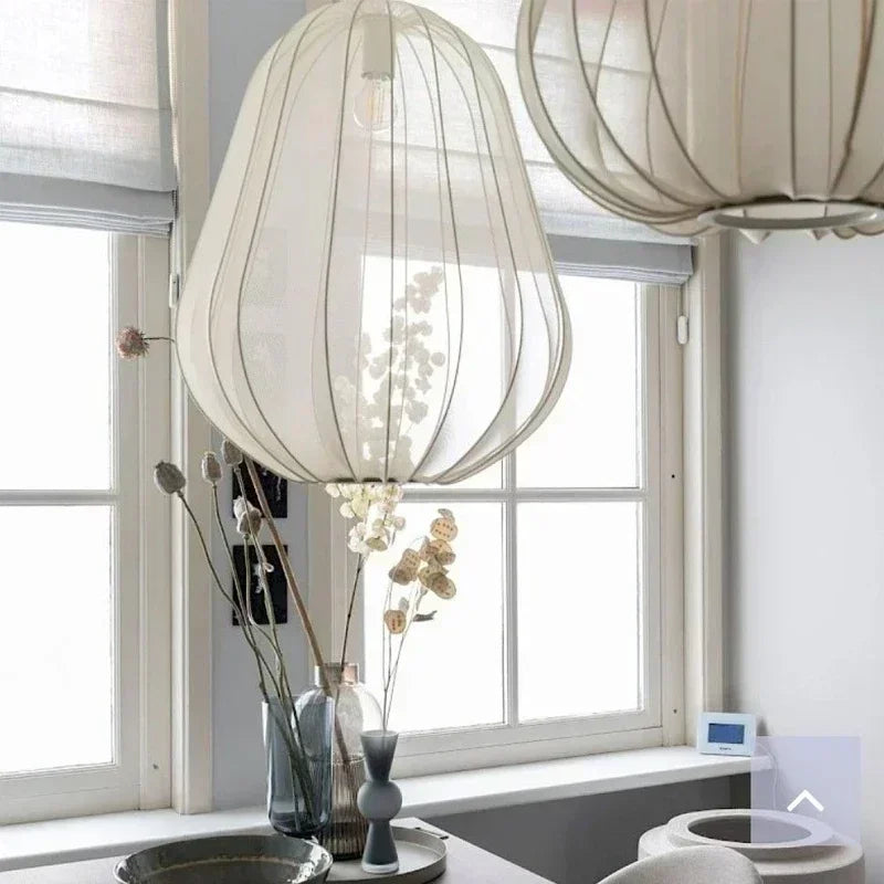 Scandinavian Silk Balloon Chandelier by - Home Decor Lighting Fixture