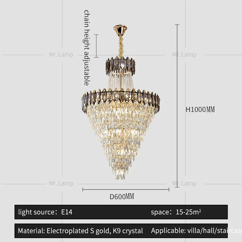 Postmodern Crystal Chandelier for Luxe Spaces