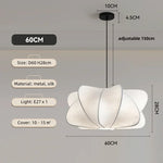 Silk Pendant Light | Elegant LED Chandelier for Dining Room and Bedroom