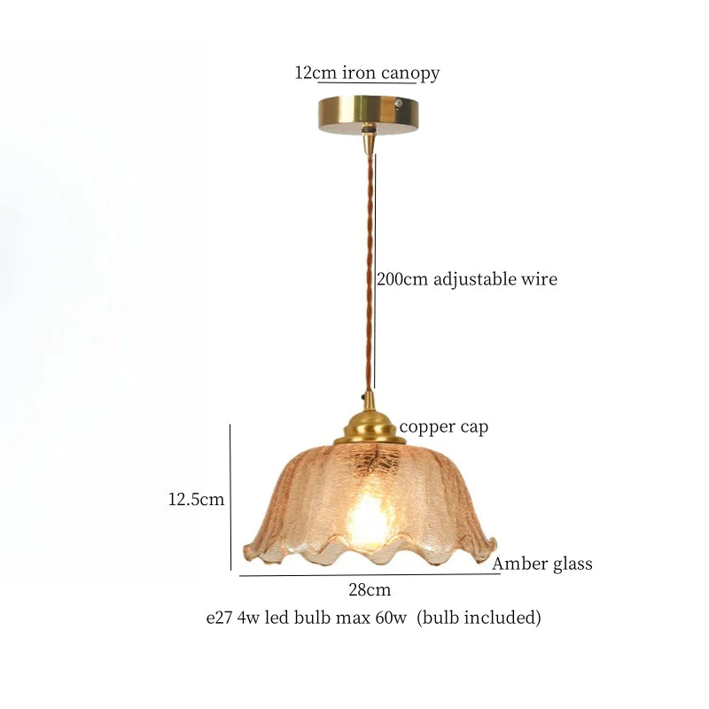 Afralia™ Cracked Glass LED Pendant Lights for Home Decor, Restaurant, Living Room, Kitchen