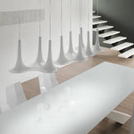 Minimalist Gold & White Pendant Light for Living Room & Bedroom