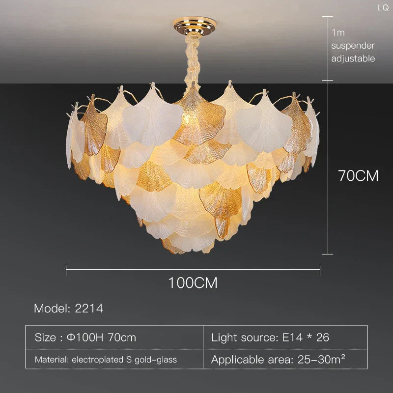 Crystal Chandelier Shell Lamp: Luxury Nordic Design for Living Room, Bedroom, Hall