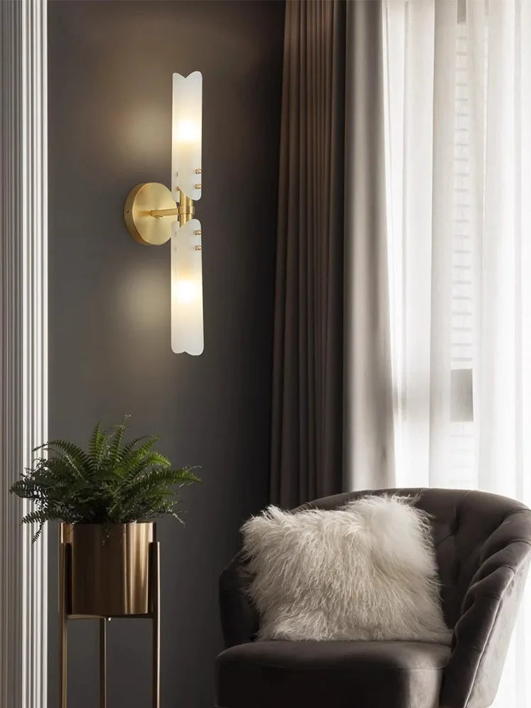 Copper Gold Black LED Wall Sconce Light for Corridor Bedroom Living Room