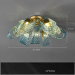 Blue Queen Crystal Glass LED Ceiling Chandelier - Elegant Lighting Fixture for Living Room