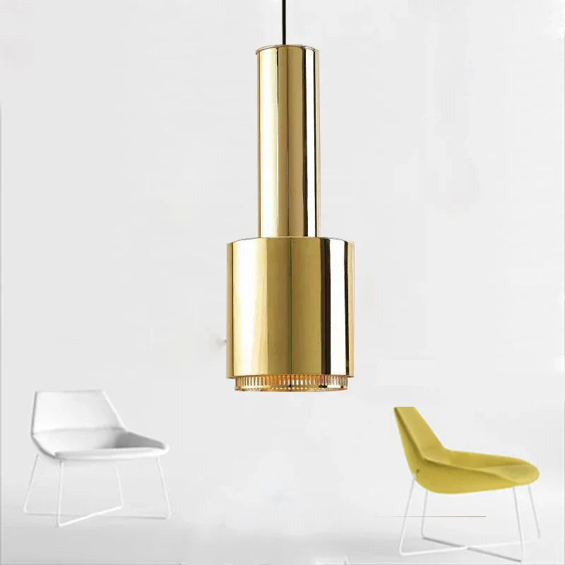 Metal LED Pendant Light for Bedroom Living Room, Black/White/Gold Hanging Lamp