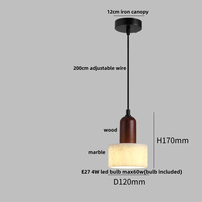 White Glass Ball LED Pendant Lamp Modern Luxury Stone Hanging Light