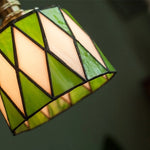 Afralia™ Green Glass LED Pendant Lights American Vintage Hanging Lamp