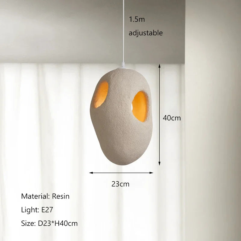 Wabi Sabi Resin Pendant Lights, E27 Bulb Compatible