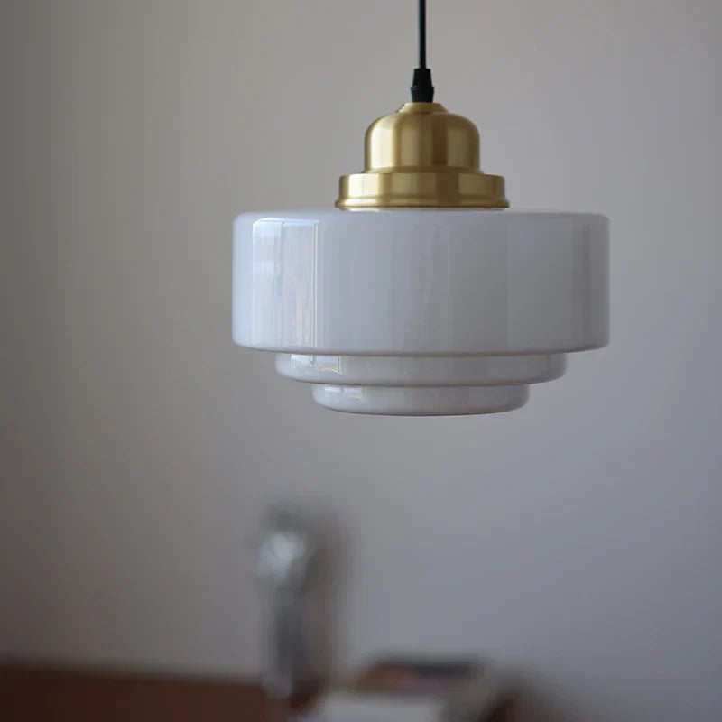 White Glass LED Pendant Lamp - Modern Nordic Hanging Light