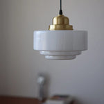 White Glass LED Pendant Lamp - Modern Nordic Hanging Light