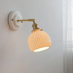 Ceramic Pumpkin LED Wall Sconce Modern Minimalist Bedroom Lighting