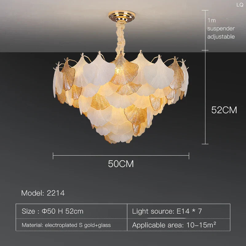 Crystal Chandelier Shell Lamp: Luxury Nordic Design for Living Room, Bedroom, Hall