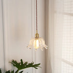 Copper Glass LED Pendant Light for Modern Home Decor - Hanging Lamp