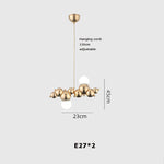 Silver Gold Molecule Stainless Steel LED Chandelier - 2022 Trend