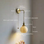 Nordic LED Ceramic Copper Wall Lamp Sconce for Bedroom Bathroom Mirror