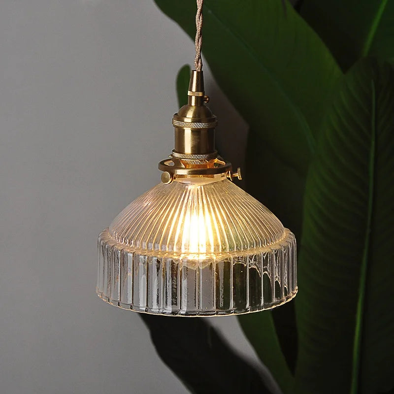 Clear Glass LED Pendant Lamp Modern Wire Adjustable Hanging Light