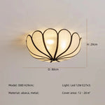 Wabi Sabi Flower Ceiling Light Creamy Petals for Bedroom