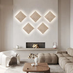 LED Wall Lamp Sconce Yellow Travertine Square Stair Light Waterproof Fixture