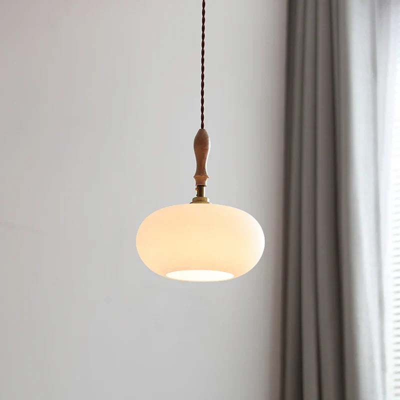 White Glass LED Pendant Lamp: Modern Nordic Style for Kitchen, Dining Room, Bedroom