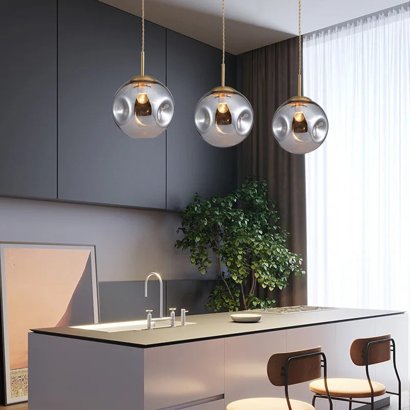 Champagne Glass LED Pendant Light - Modern Nordic Style for Home Decor