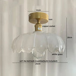 Glass Copper Nordic Ceiling Lamp for Living Room & Balcony.