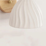 Afralia™ Nordic LED Wall Sconce Pull Chain Switch Ceramic Bedside Lamp