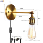 Afralia™ Loft LED Wall Light Industrial Vintage Bedroom Bedside Lamp