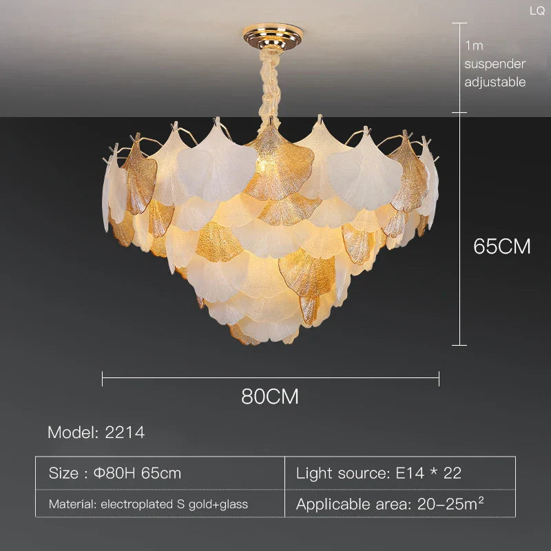 Crystal Chandelier Shell Lamp: Luxury Nordic Design for Living Room, Bedroom, Hall