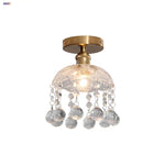 Crystal Glass LED Ceiling Lamp Modern Luxury Interior Lighting Fixture