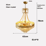Crystal Water Drop Chandelier for Kitchen Dining Room