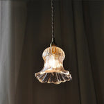Brass LED Pendant Light Fixture Clear Glass Nordic Modern Hanging Lamp