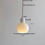 White Glass LED Pendant Lamp: Modern Nordic Style for Kitchen, Dining Room, Bedroom