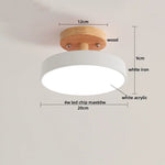 Acrylic Wood LED Ceiling Light – Nordic Indoor Lighting Fixture