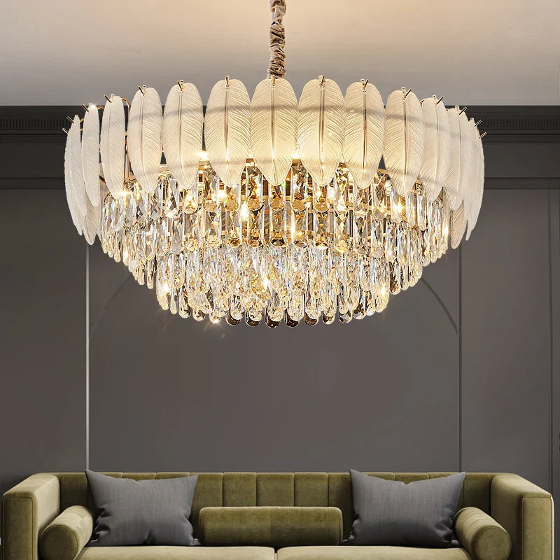 Luxury Crystal Chandelier: Modern Elegance for Living Room, Hall, Restaurant Lighting