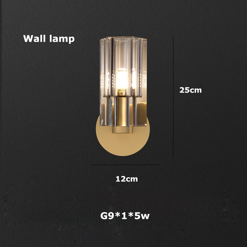 Crystal Black Gold Luxury LED Hanging Pendant Light for Living Room