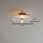 Glass Wood LED Ceiling Lamp for Home Lighting and Decoration