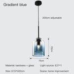 Smoke Grey Glass Chandelier for Living room Bedroom Kitchen Coffee Shop Light