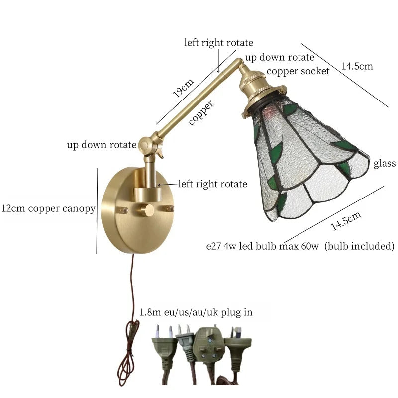 Afralia™ Clear Glass LED Wall Sconce Switch Light - Nordic Minimalism Design