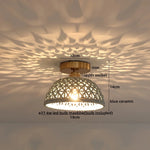 Ceramic LED Ceiling Lamp Indoor Lighting Semi-Circular Light Fixture