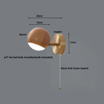 LED Wood Base Wall Sconce Modern Art Light Fixture for Living Room & Bathroom