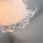 White Glass Copper Wall Sconce LED Stair Light Fixture - Modern Nordic Design