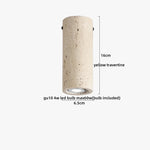 Afralia™ Rotatable LED Ceiling Lamp Glass Yellow Travertine Wood Modern PlafondLamp