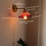 Japanese Style LED Glass Copper Wall Lamp Sconce for Restaurant, Bar, Bedroom, Bathroom
