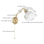 Afralia™ Clear Glass LED Wall Sconce Switch Light - Nordic Minimalism Design