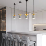 Afralia™ Terrazzo LED Pendant Lamp: Colorful Copper Modern Hanging Light