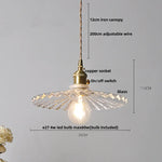 Glass Walnut LED Pendant Light Adjustable Hanging Lamp Modern Nordic Design